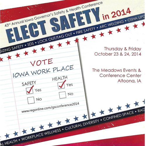Rick Cowman of Welding Training Solutions, Inc. was invited to speak about welding safety at the Iowa Governor’s Safety Conference in 2014.